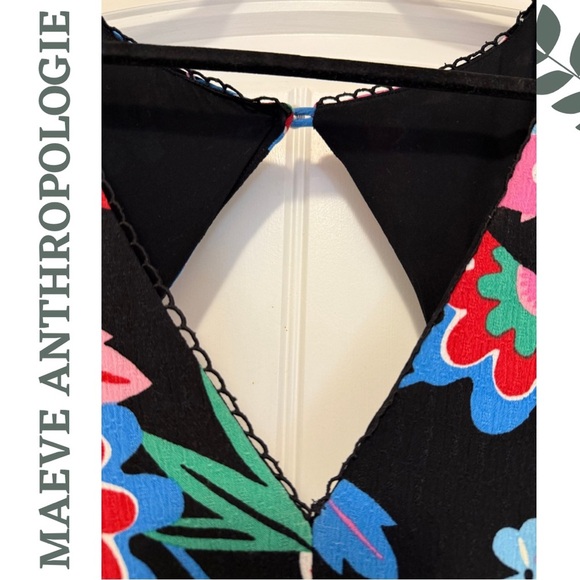 Anthropologie Maeve Ruched Floral Maxi Dress 20W/2X - Picture 9 of 14